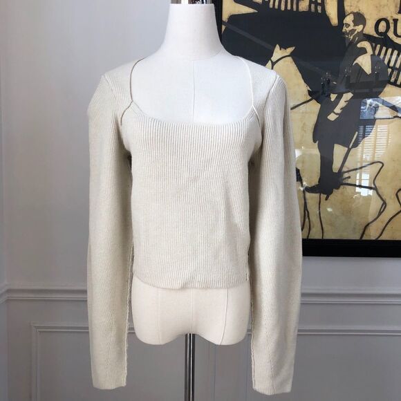 NWT Free People Saffron Open Back Sweater $128 S - Picture 4 of 14